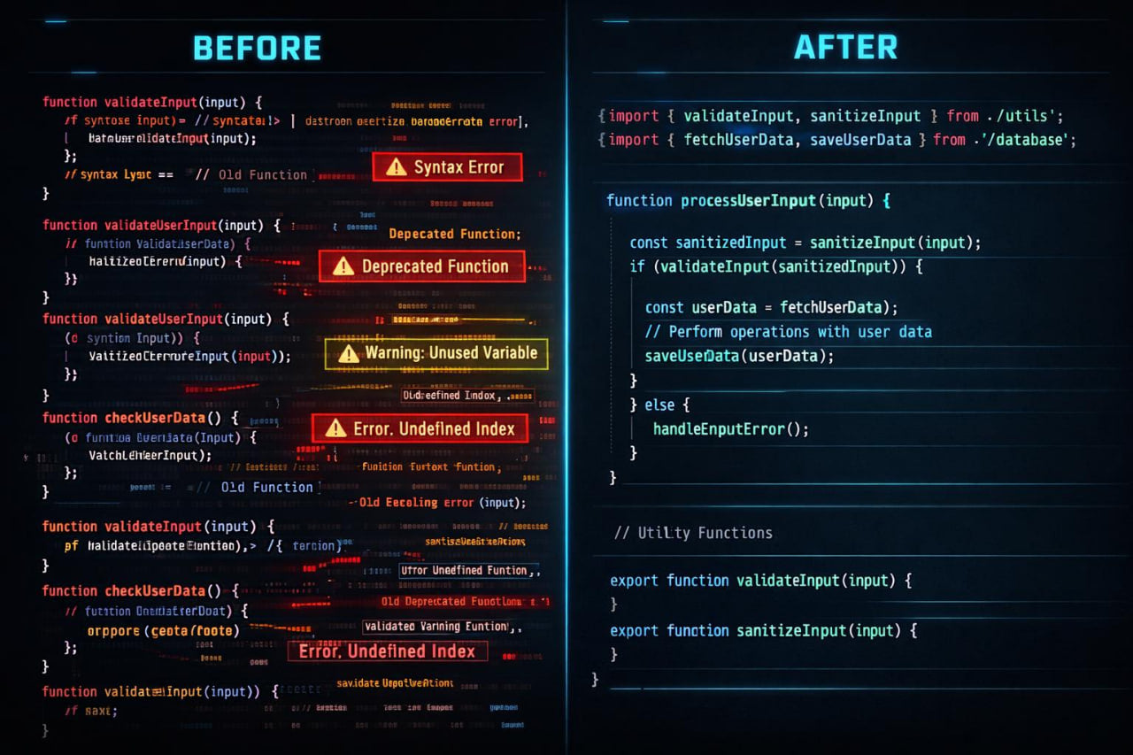 Inphographic before/after for Flux S